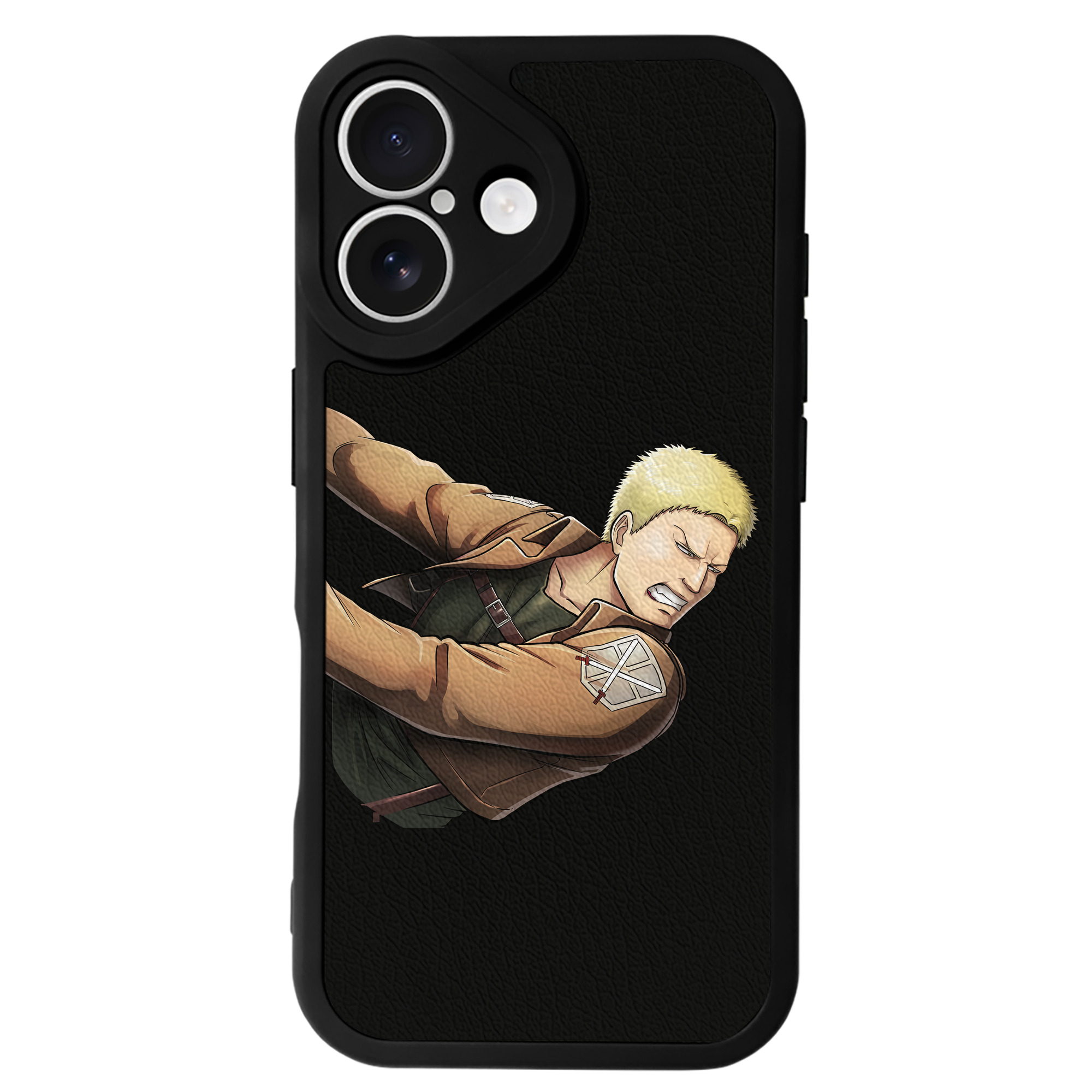 （画像用） 進撃の巨人 ライナー・ブラウン Attack on Titan Reiner Braun 【iPhone 16シリーズ対応】シリコンスマホケース（レザー調） 材質：シリコン